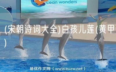 易優(yōu)作文網(wǎng)——(宋朝詩詞大全)白孩兒蓮(黃甲)