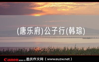 易優(yōu)作文網(wǎng)——(唐樂(lè)府)公子行(韓琮)