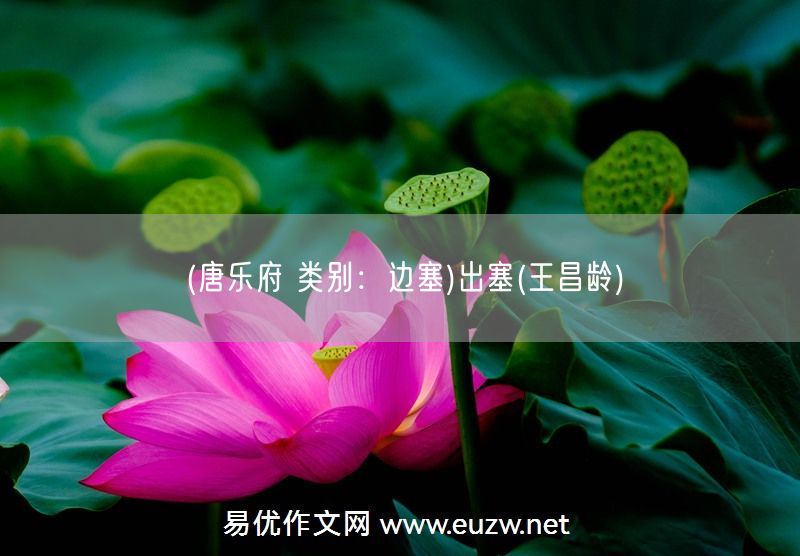 易優(yōu)作文網(wǎng)——(唐樂府 類別:邊塞)出塞(王昌齡)
