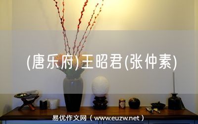 易優(yōu)作文網(wǎng)——(唐樂府)王昭君(張仲素)