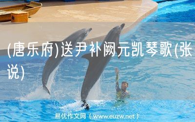 易優(yōu)作文網(wǎng)——(唐樂府)送尹補闕元凱琴歌(張說)