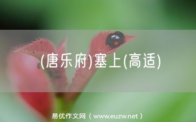 易優(yōu)作文網(wǎng)——(唐樂府)塞上(高適)