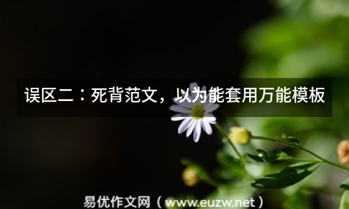 誤區(qū)二：死背范文，以為能套用萬能模板