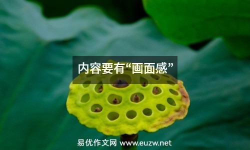 內(nèi)容要有“畫面感”
