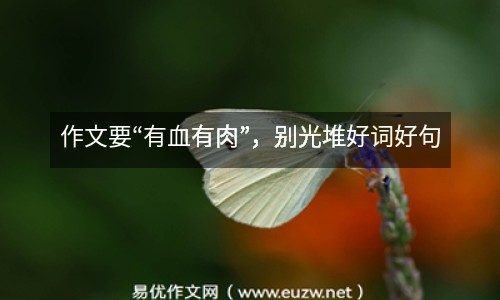 作文要“有血有肉”，別光堆好詞好句