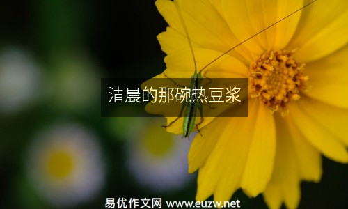 清晨的那碗熱豆?jié){