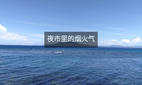夜市里的煙火氣