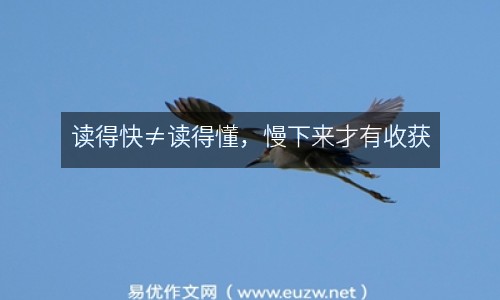讀得快≠讀得懂，慢下來才有收獲