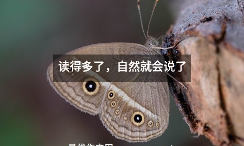 讀得多了，自然就會說了