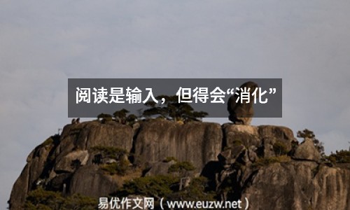 閱讀是輸入，但得會“消化”
